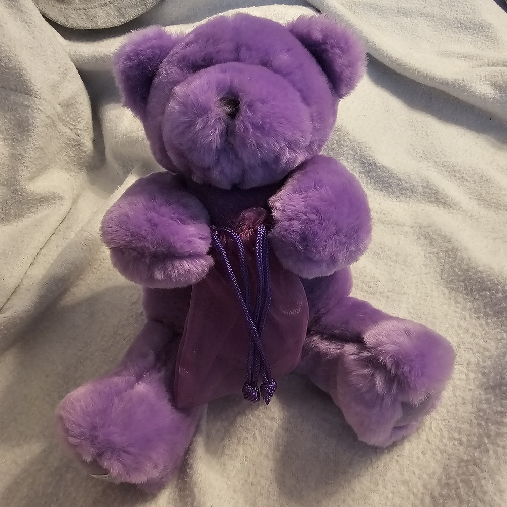 Hershey Park Vintage Purple Teddy Bear
